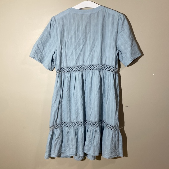 Knox Rose casual button up dress, large, light blue - Picture 4 of 4